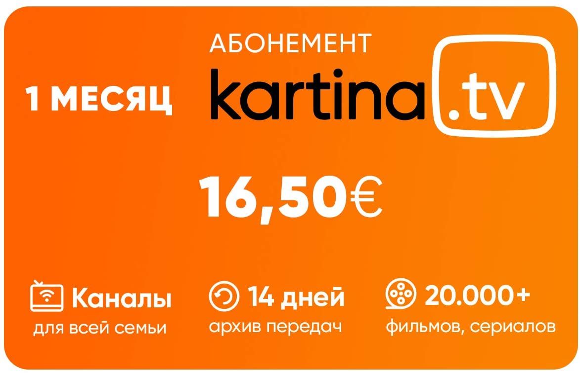 Kartina.TV Abo 1 Monat 1650