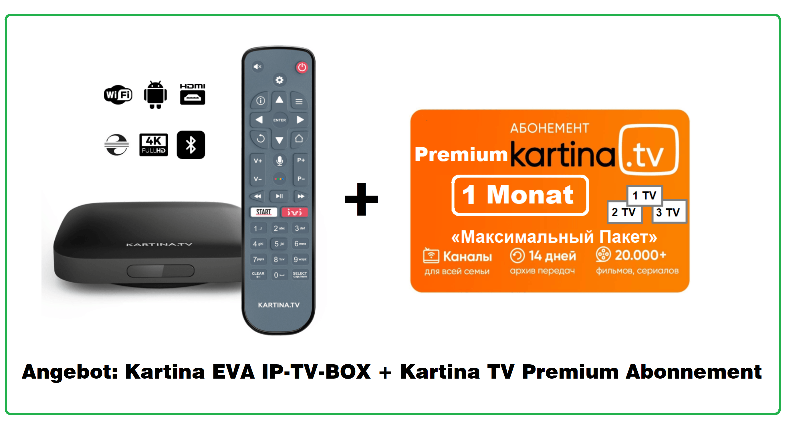 Angebot Kartina Eva Kartina Premium Abonnement 1 Monat