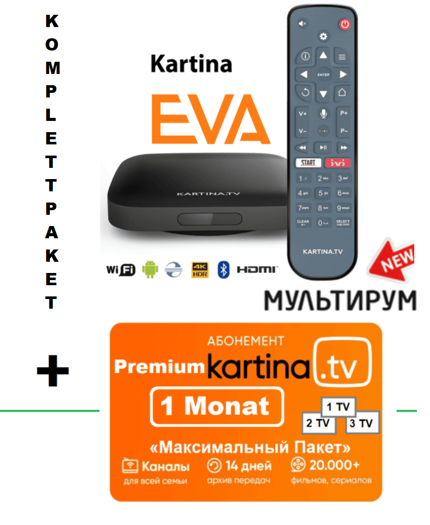 Angebot 1x Kartina EVA BOX 1 Monat Premium Paket