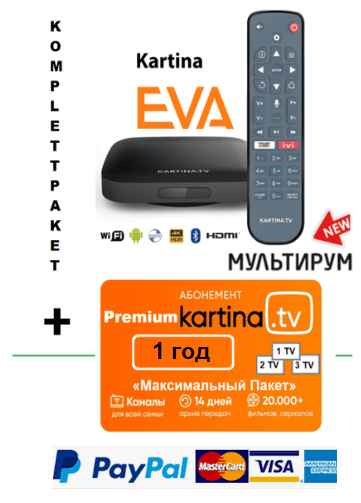 Kartina EVA Angebot Kartina EVA plus 12 Monate PayPal