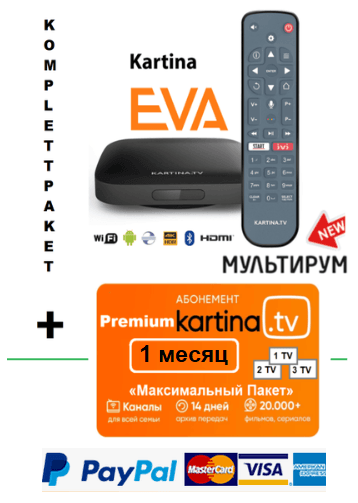 Kartina EVA Angebot Kartina EVA plus 1 Monat PayPal